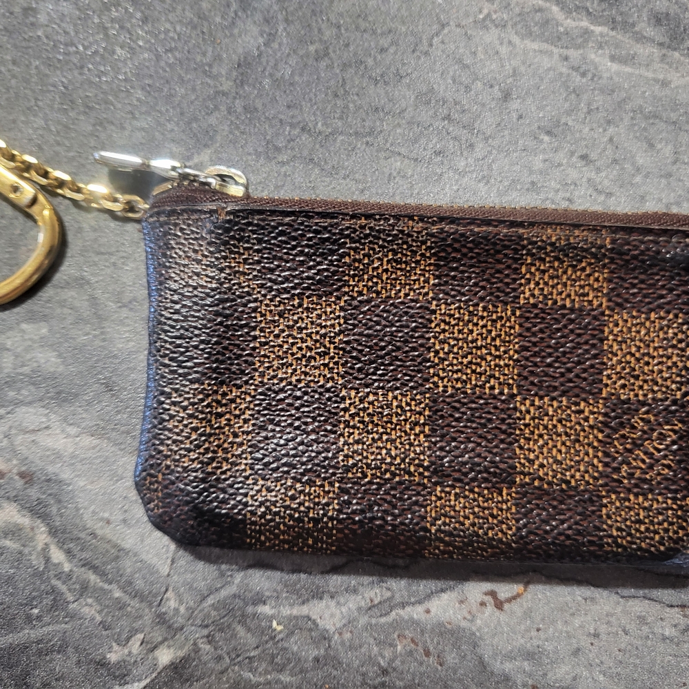 Louis Vuitton Brown and Gold Key & Card Holder
